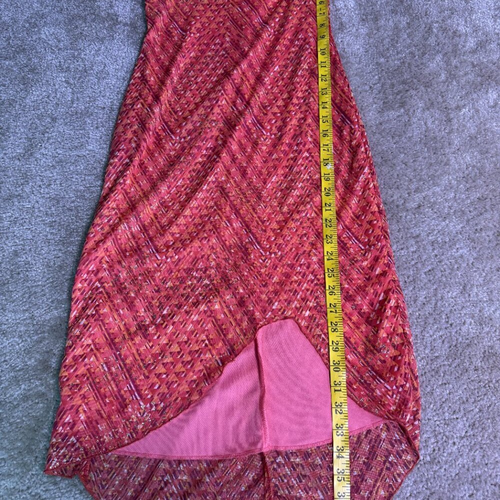 My Michelle Womens Dress Size S Hi Low Geometric print Sleeveless Open Back E425 - Picture 10 of 13